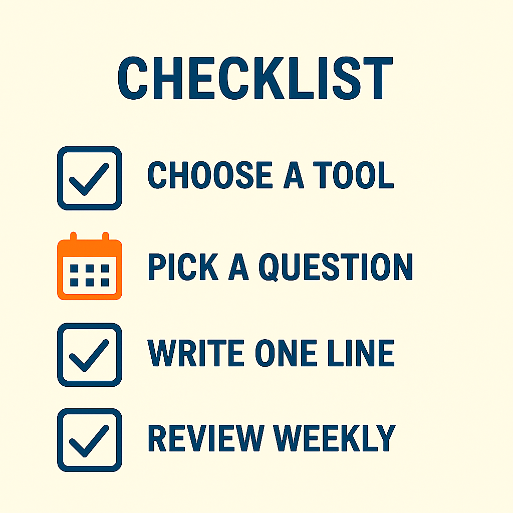 1줄 저널링 체크리스트