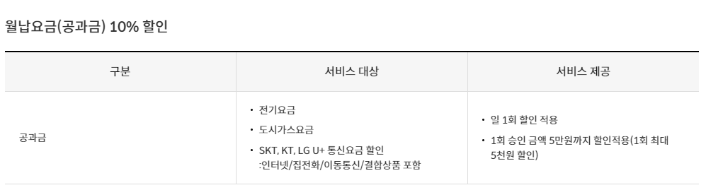 공과금 할인카드