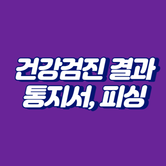 건강검진 결과 통지서, 피싱
