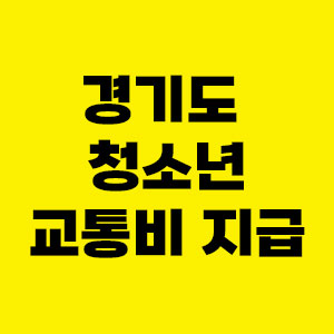 경기도 청소년 교통비
