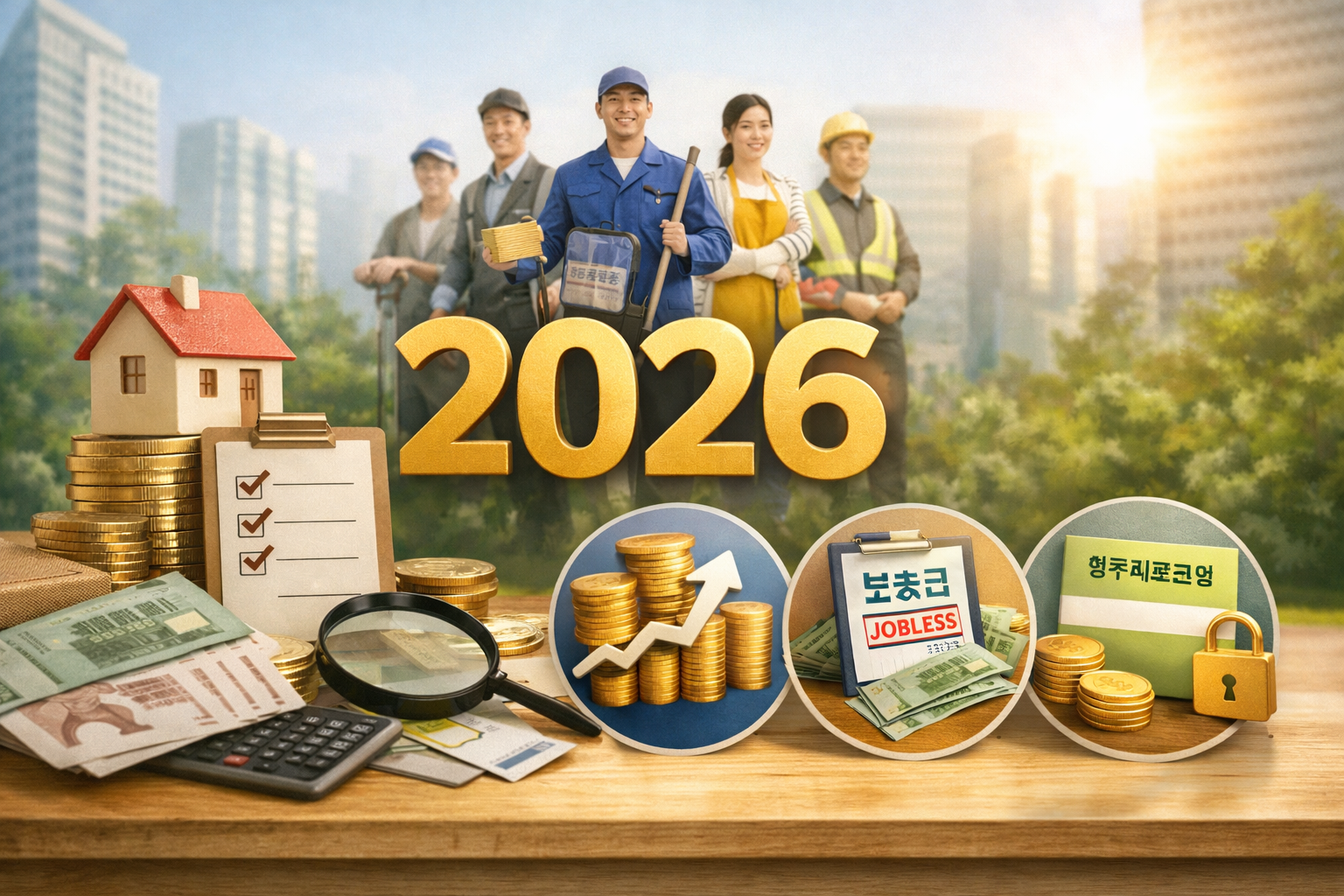 기초생활수급자 자활근로 총정리 2026 근로장려금·실업급여·정부지원 통장까지 한 번에