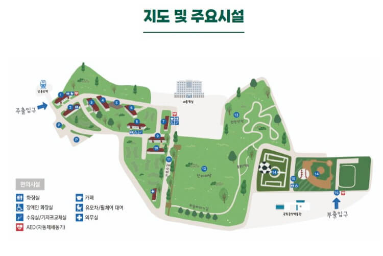 용산어린이정원 주요시설