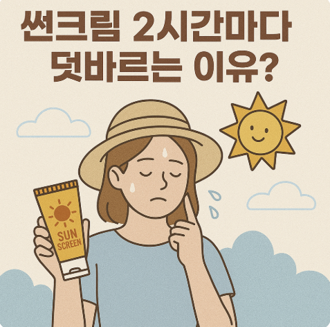 썬크림 2시간 마다 덧바르는 이유? 관련 사진