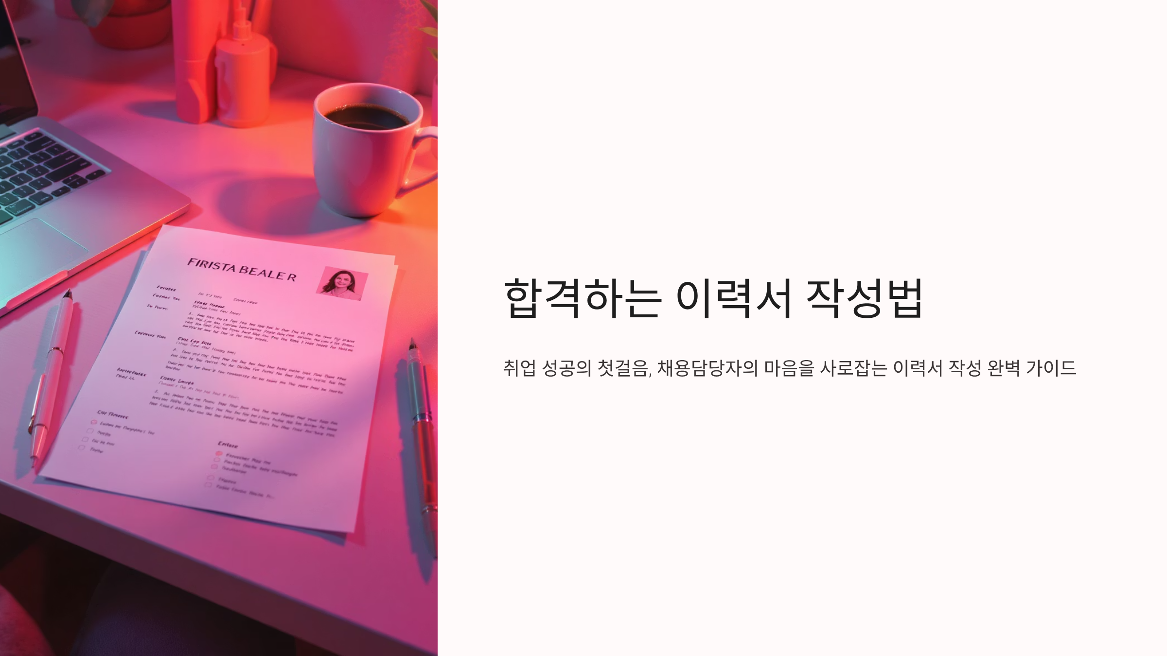 대기업 이력서 한 방에 통과하는 비법