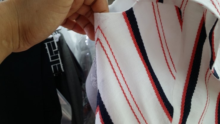 색깔있는 원피스 황변, 과탄산으로 재탄생한 모습