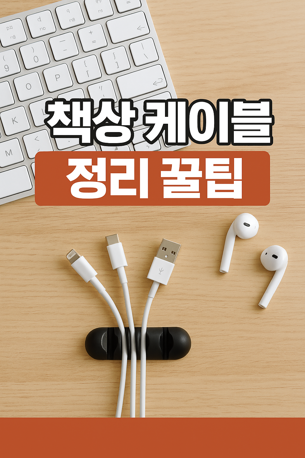 책상 케이블 정리 꿀팁