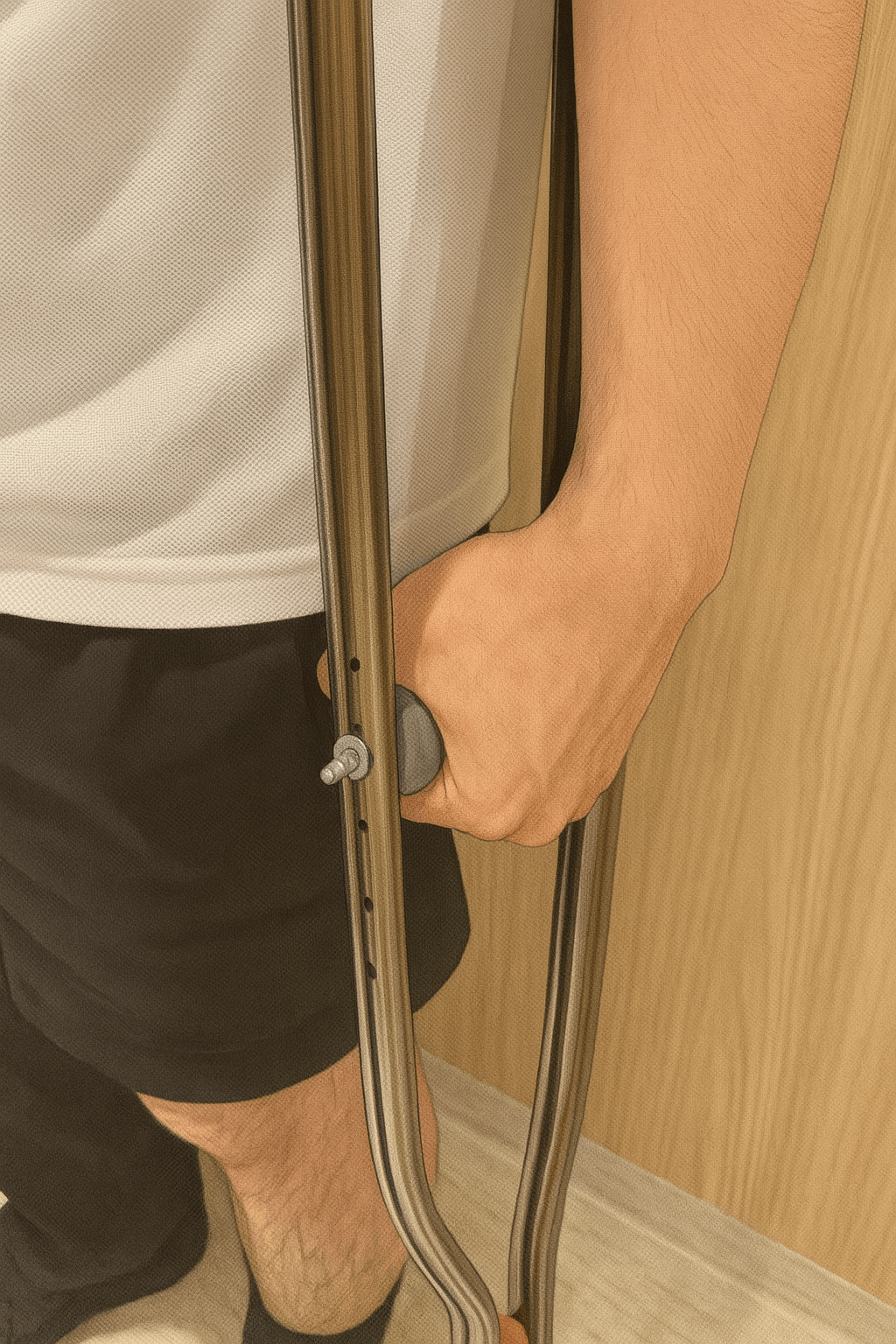 목발로 계단 오르내리는 방법