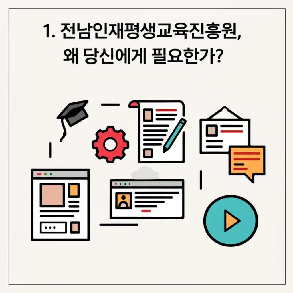 전남인재평생교육진흥원이 전남 인재 양성 및 평생 학습에 왜 필요한지 설명하는 모습.