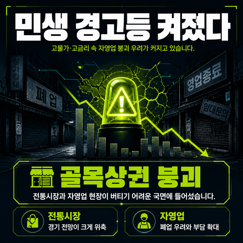 민생 경고등 켜졌다