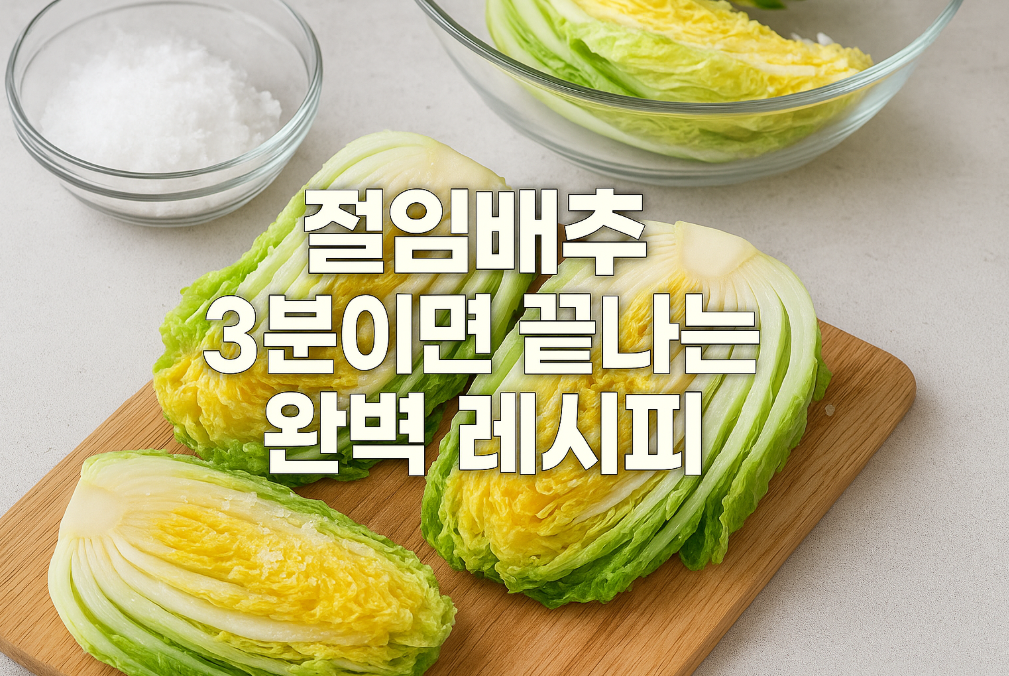 절임배추 3분이면 끝나는 완벽 레시피