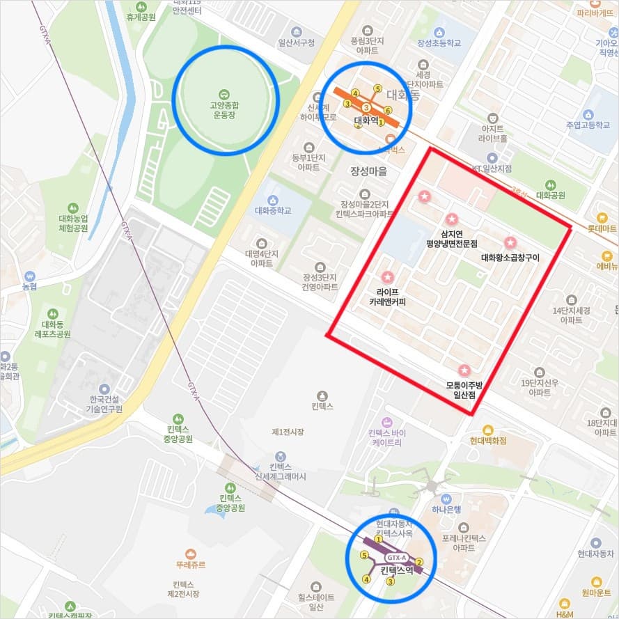 대화역 맛집 지도