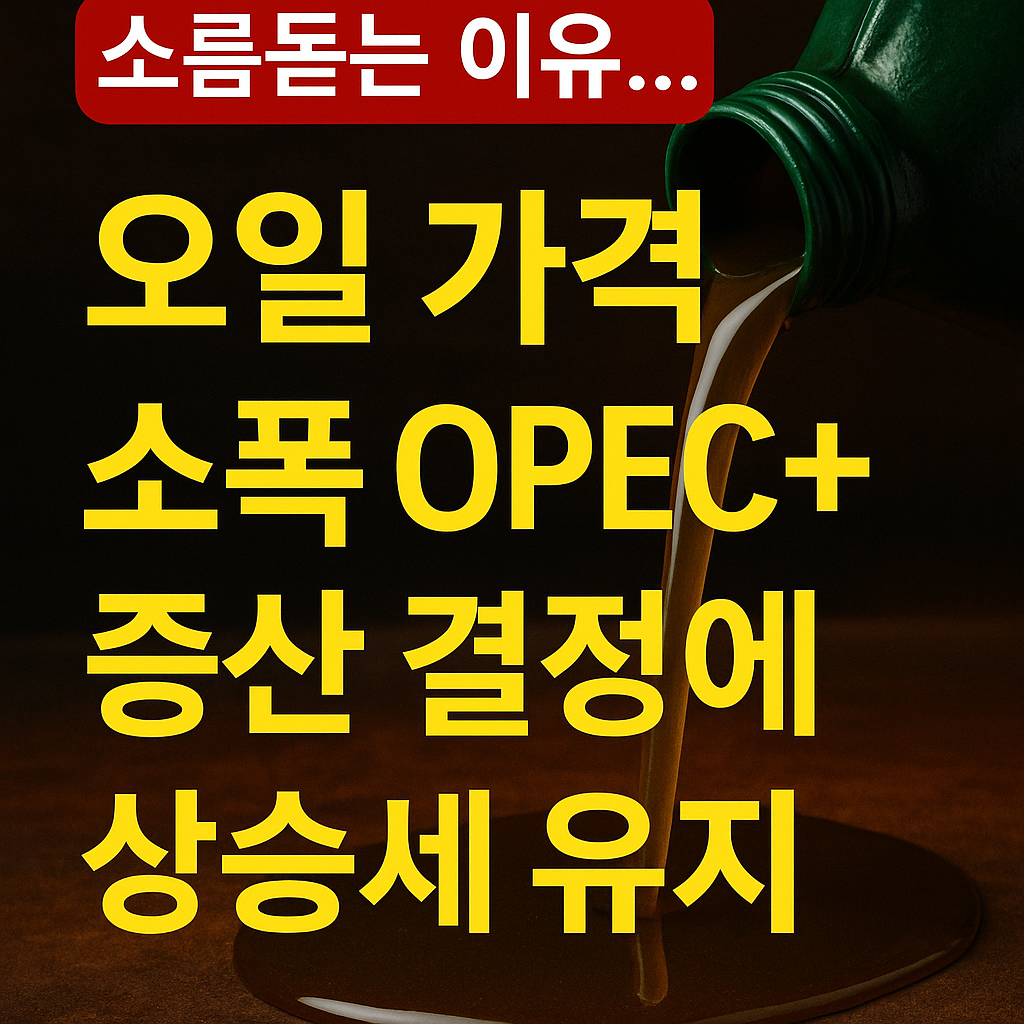 오일가격 Opec증산 지정학리스크
