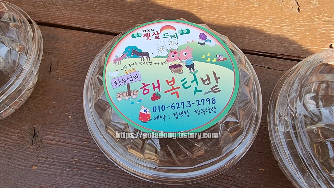 행복텃밭 딸기체험 용기