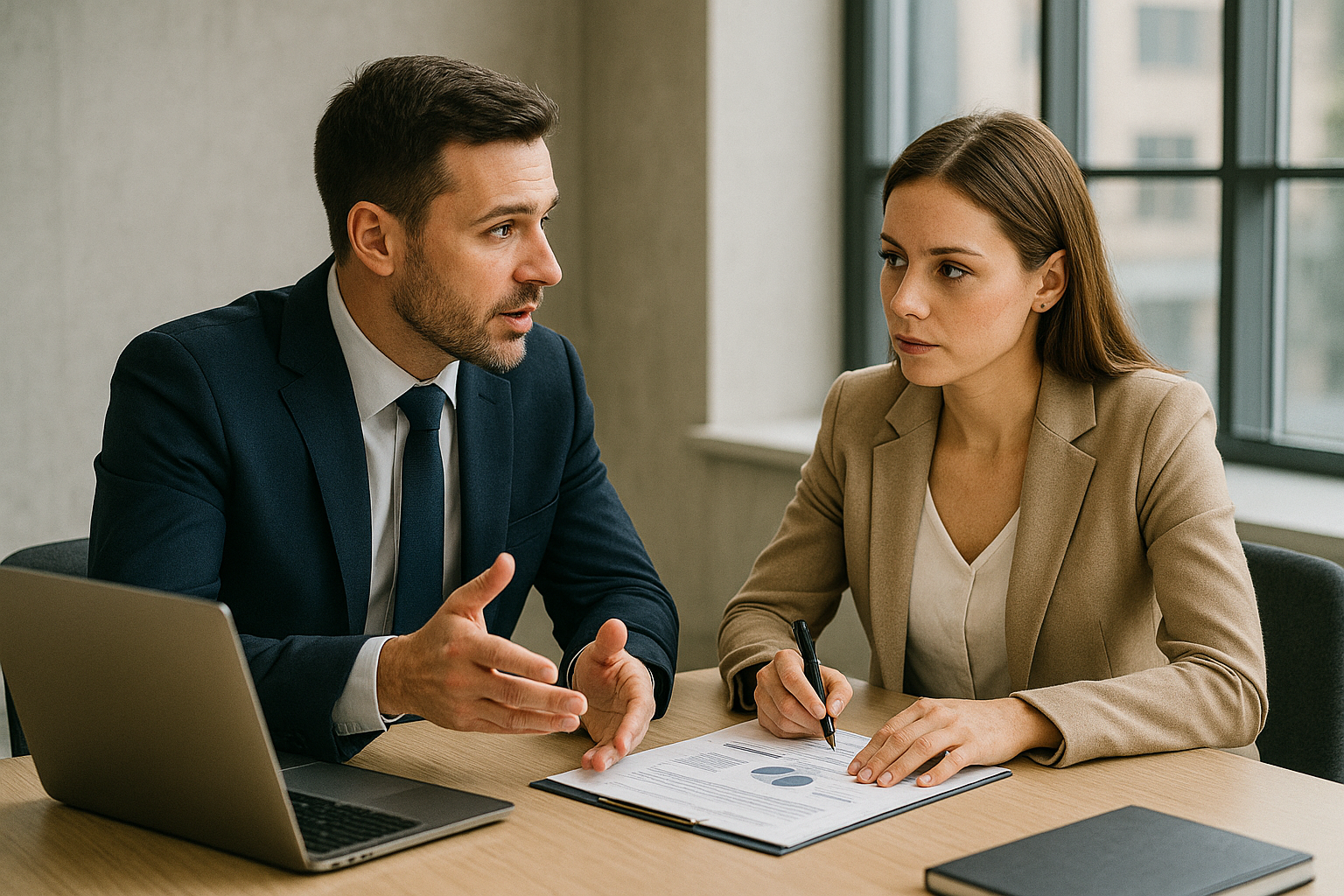 금융 컨설팅 도움을 받는 사진