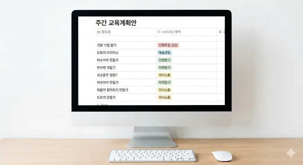 누리과정 세부 내용 연계 코드 자동 태깅