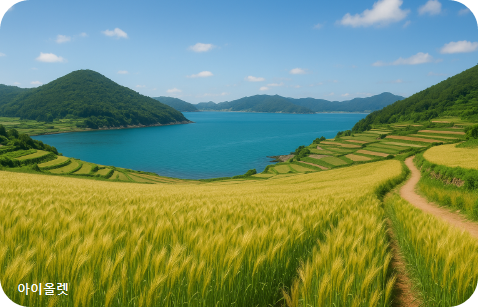 청산도 보리밭 길