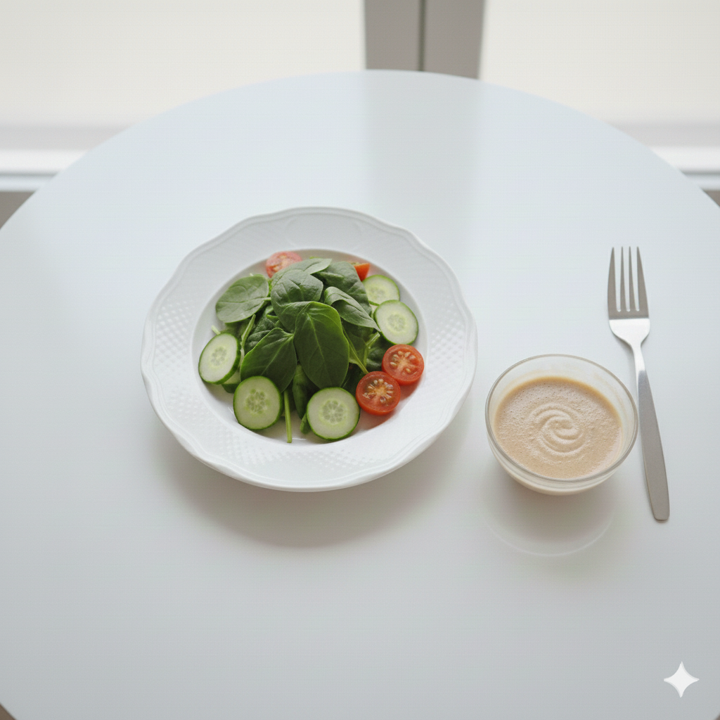 고소한 들깨가루가 섞인 샐러드 드레싱