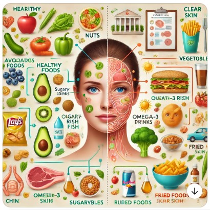 다이어트와 피부 건강 이미지