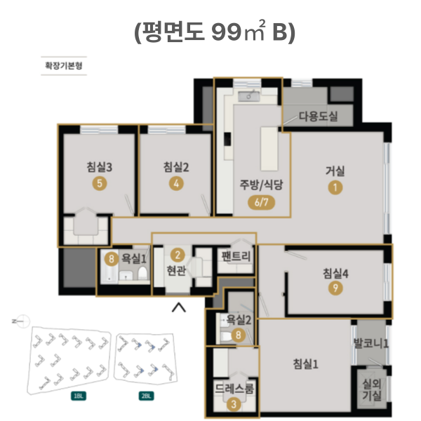 청주 센텀 푸르지오 자이 평면도