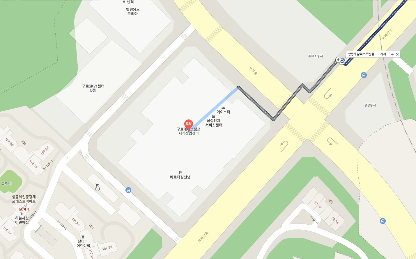 구로 항동 지식산업센터 가는길