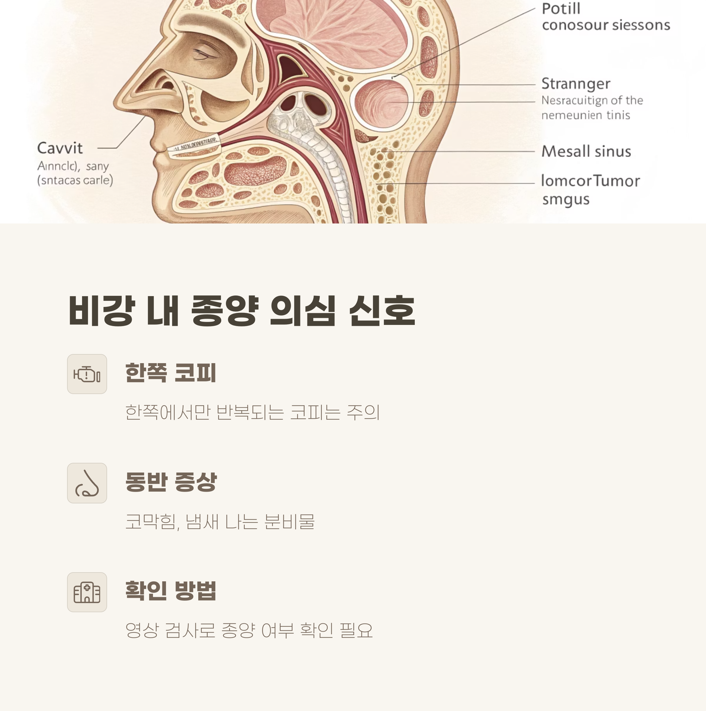 비강 내 종양: 코피가 한쪽에서만 난다면?