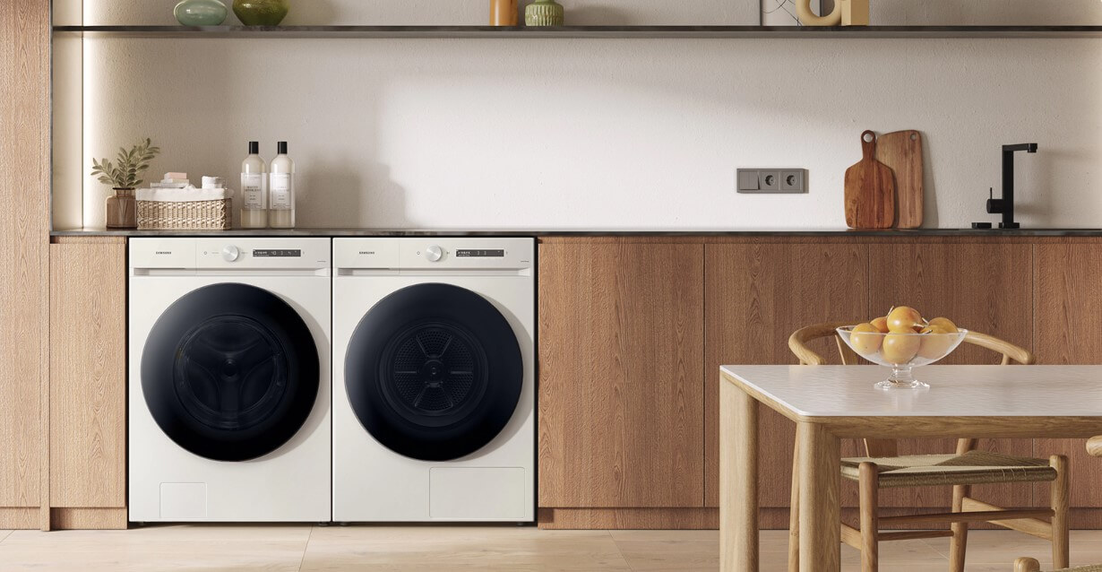 빌트인된 삼성 세탁기와 건조기
