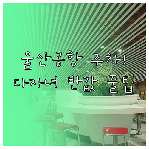 울산공항 주차 요금 정보와 다자녀 가..