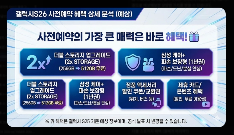갤럭시S26 사전예약 일정 [2026년 최신] 사은품 혜택 및 예약 성공 전략 7가지