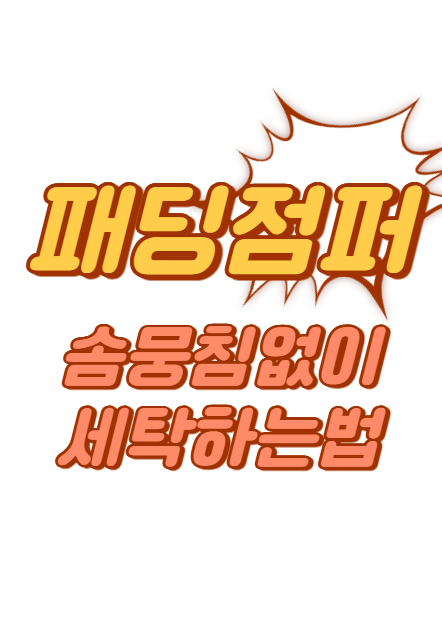 겨울 패딩 솜 뭉침, 드라이 맡기지 않고 복원하는 건조기 설정법