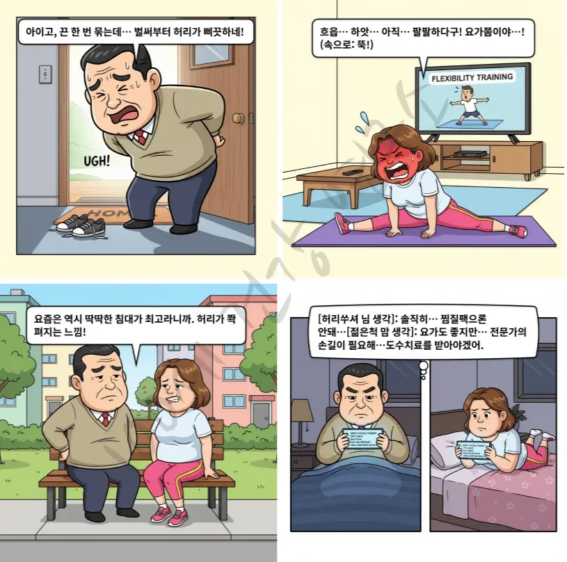 건강웹툰-허리통증과-도수치료