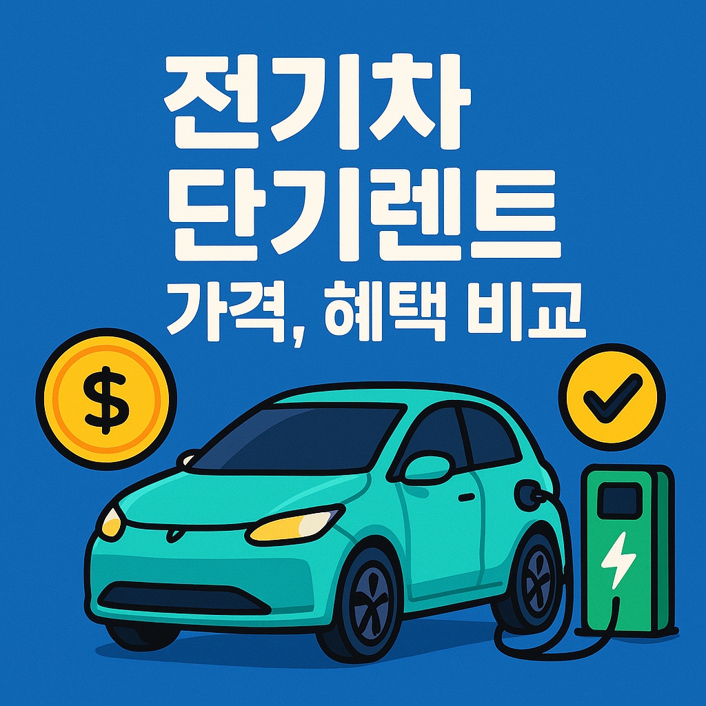전기차 단기렌트 가격, 혜택 비교