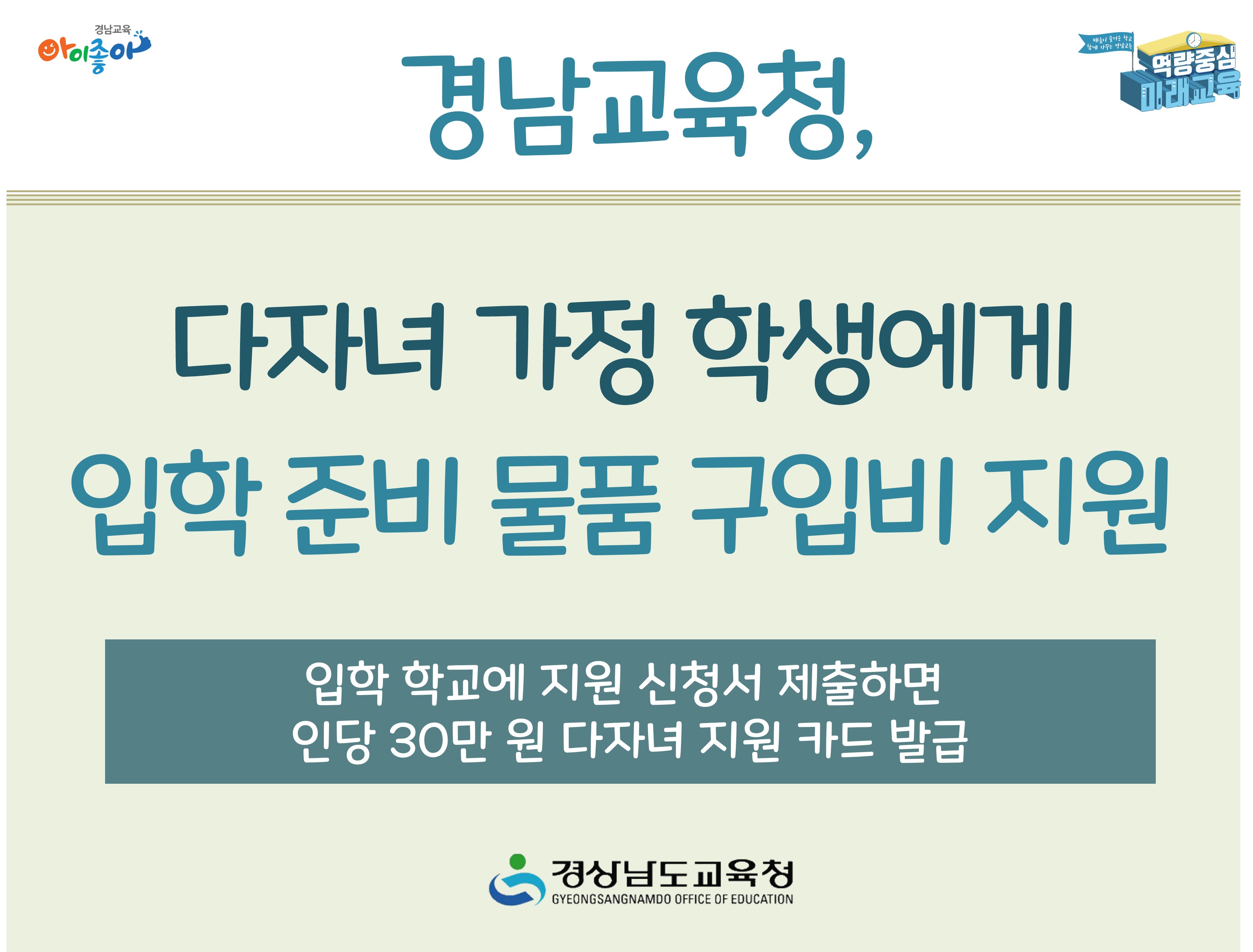 2025 경남 다자녀 지원카드 바우처 포인트 사용처 안내