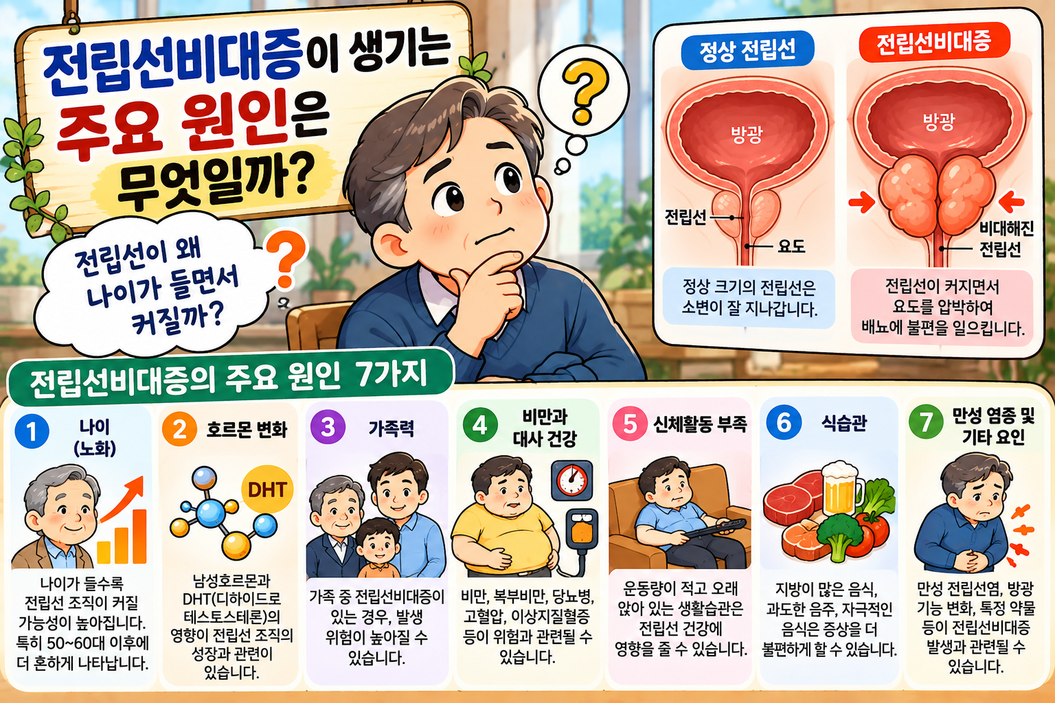 전립선비대증 주요 원인 7가지