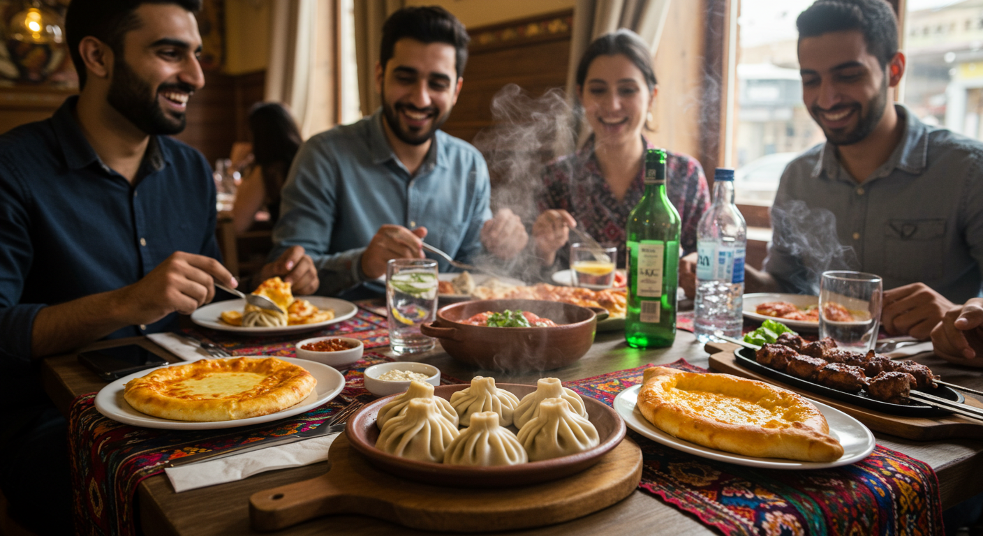 중급 레스토랑 식사