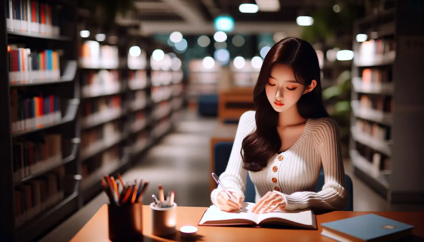 자기소개서-분량-길이를-조절하며-글쓰기하는-여성의-모습