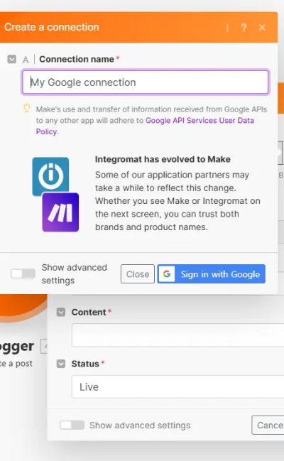메이크 시나리오 작성