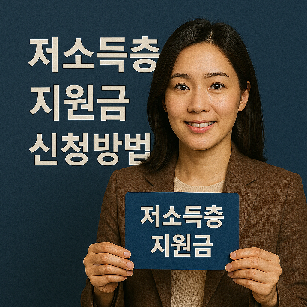 저소득층 지원금 신청방법