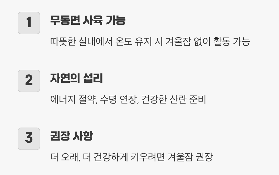 겨울잠, 선택일까 필수일까?