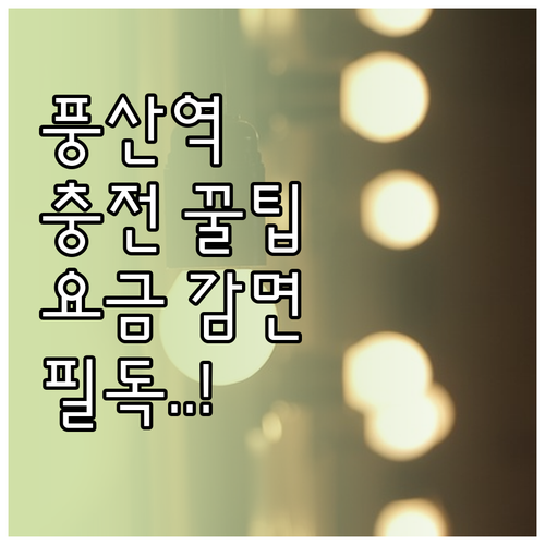 풍산역 전기차 충전 및 경차 저공해 ..