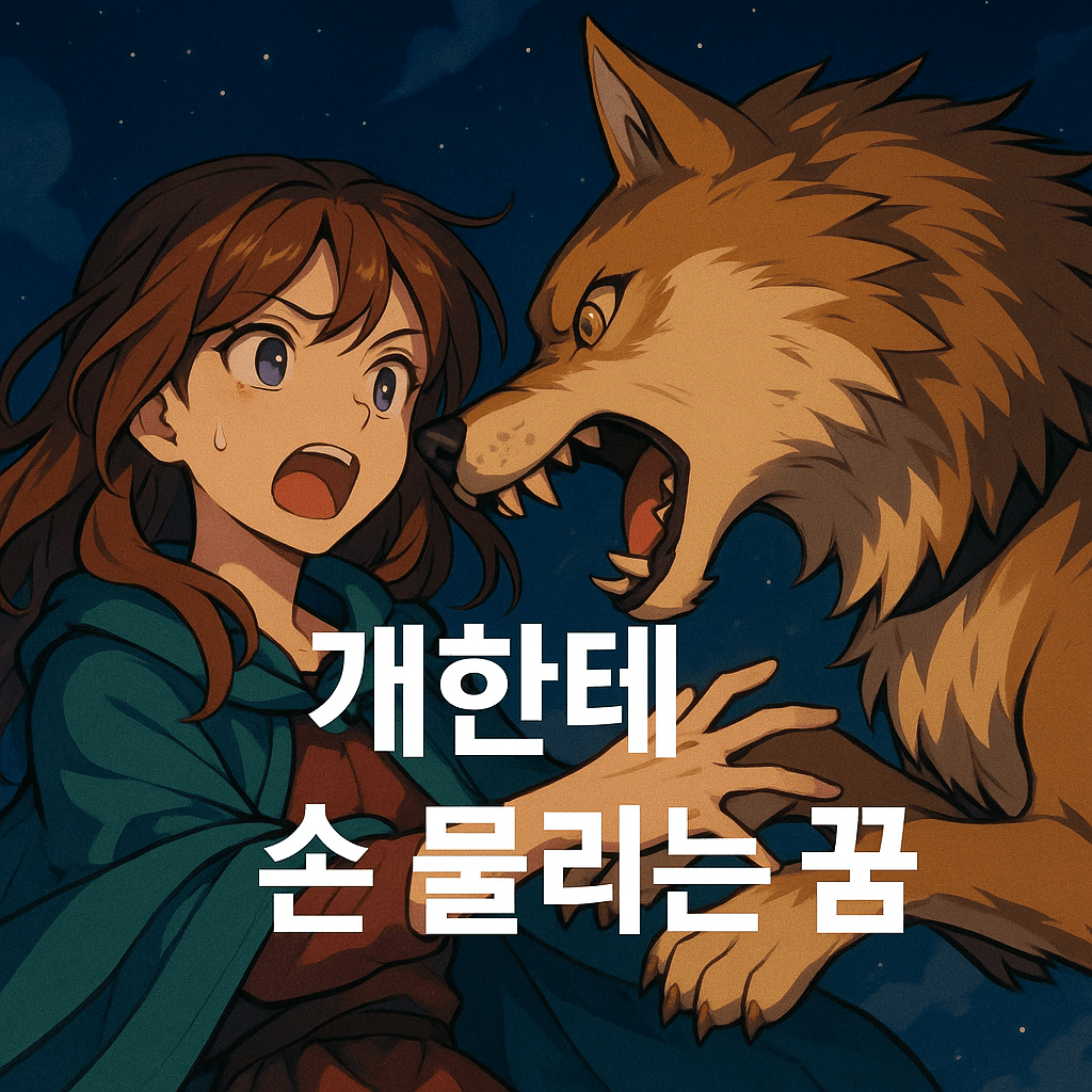 개한테 손 물리는 꿈 해몽