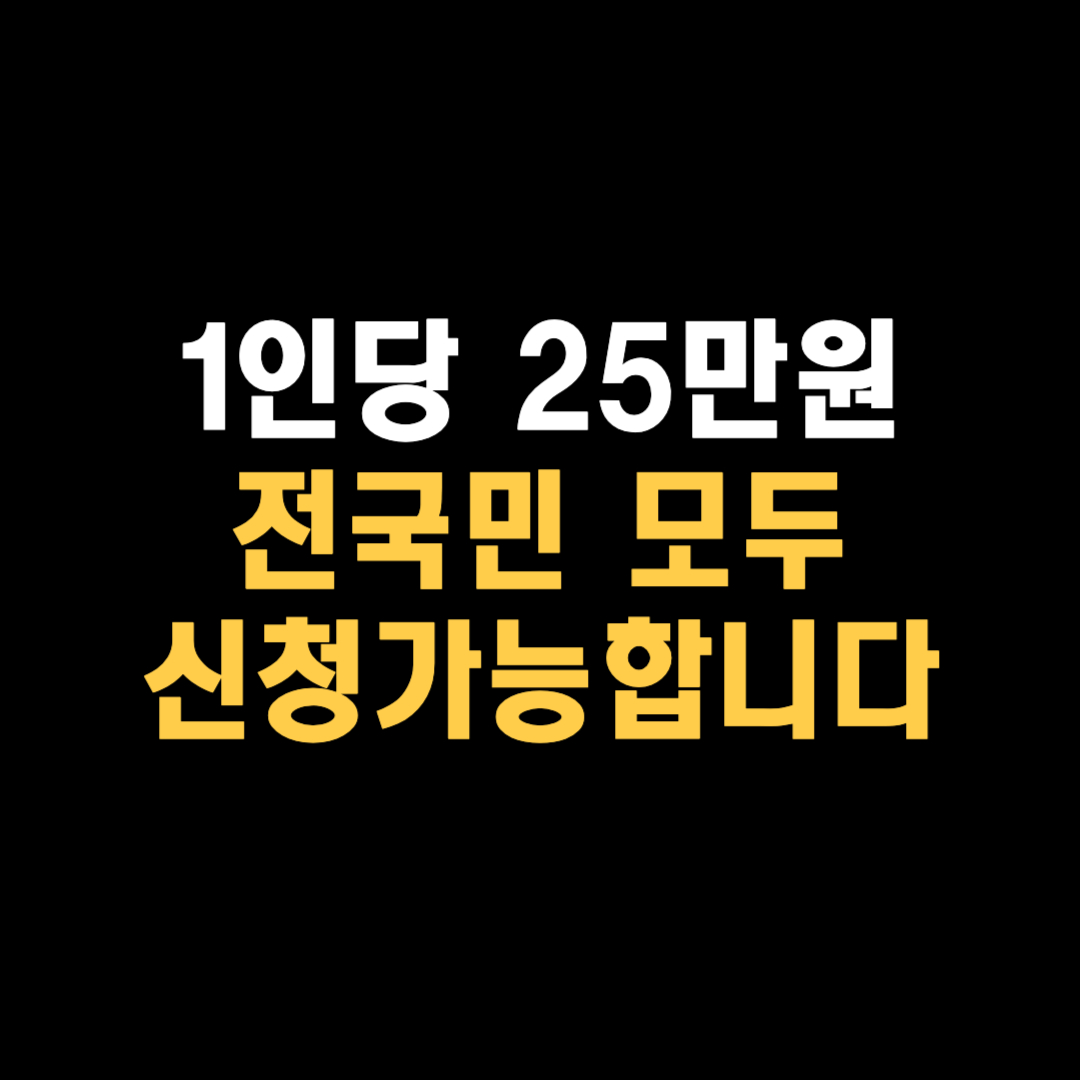 25만원 민생지원금 신청방법 지급대상 지급액 지급방법 지급시기