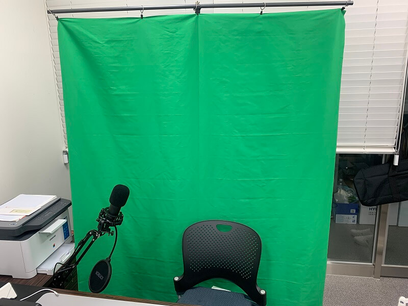 크로마키 천 + 마이크