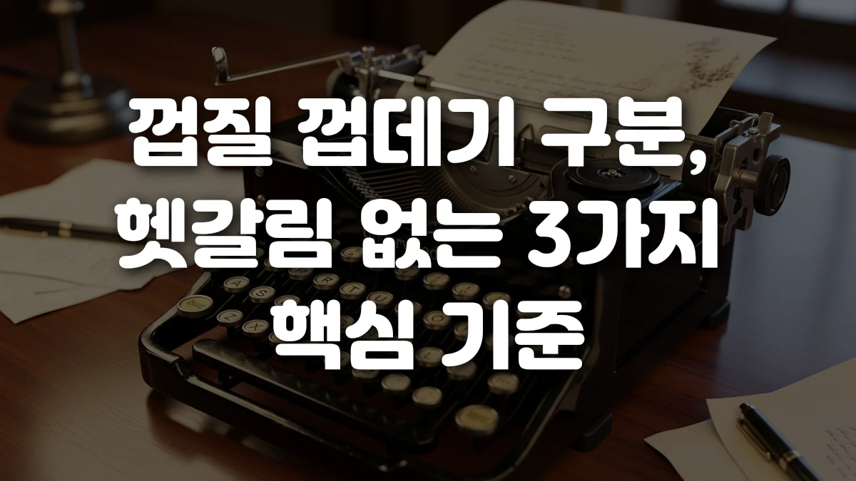 껍질 껍데기 구분 헷갈림 없는 3가지 핵심 기준