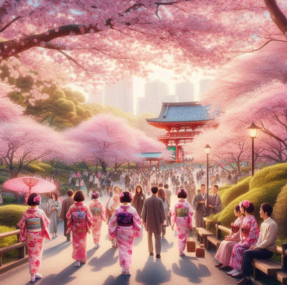 일본의 벚꽃 놀이 축제