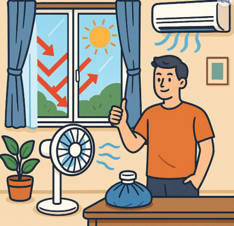 여름 실내 온도 낮추는 예시 사진