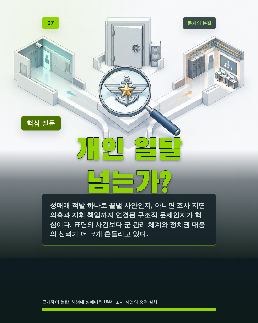 개인 일탈 넘는가?