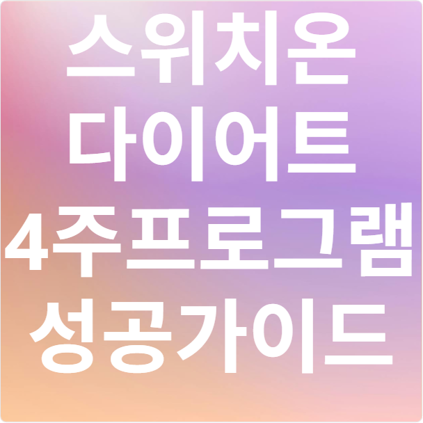 스위치온 다이엍트 4주프로그램