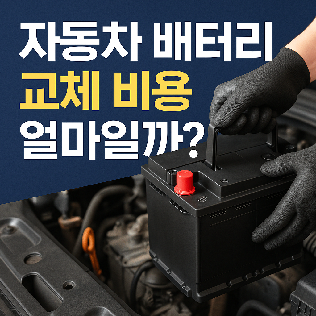 자동차 배터리 교체하는 사람