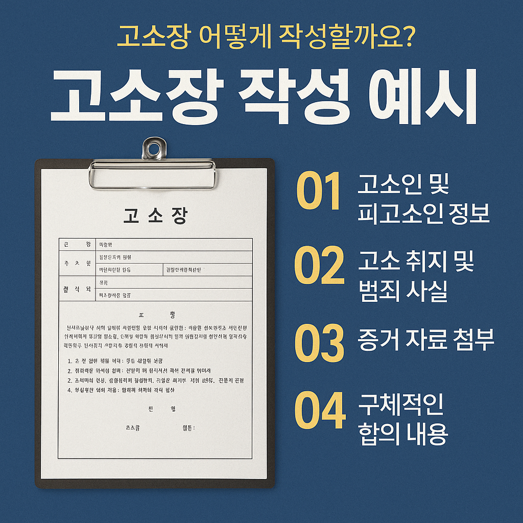 고소장 작성 가이드 이미지