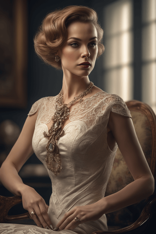 Playground AI로 생성한 그림(2) - 우아한 미인